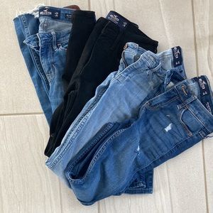 Hollister 4 pairs of jeans size 23 and different length
